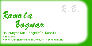 romola bognar business card